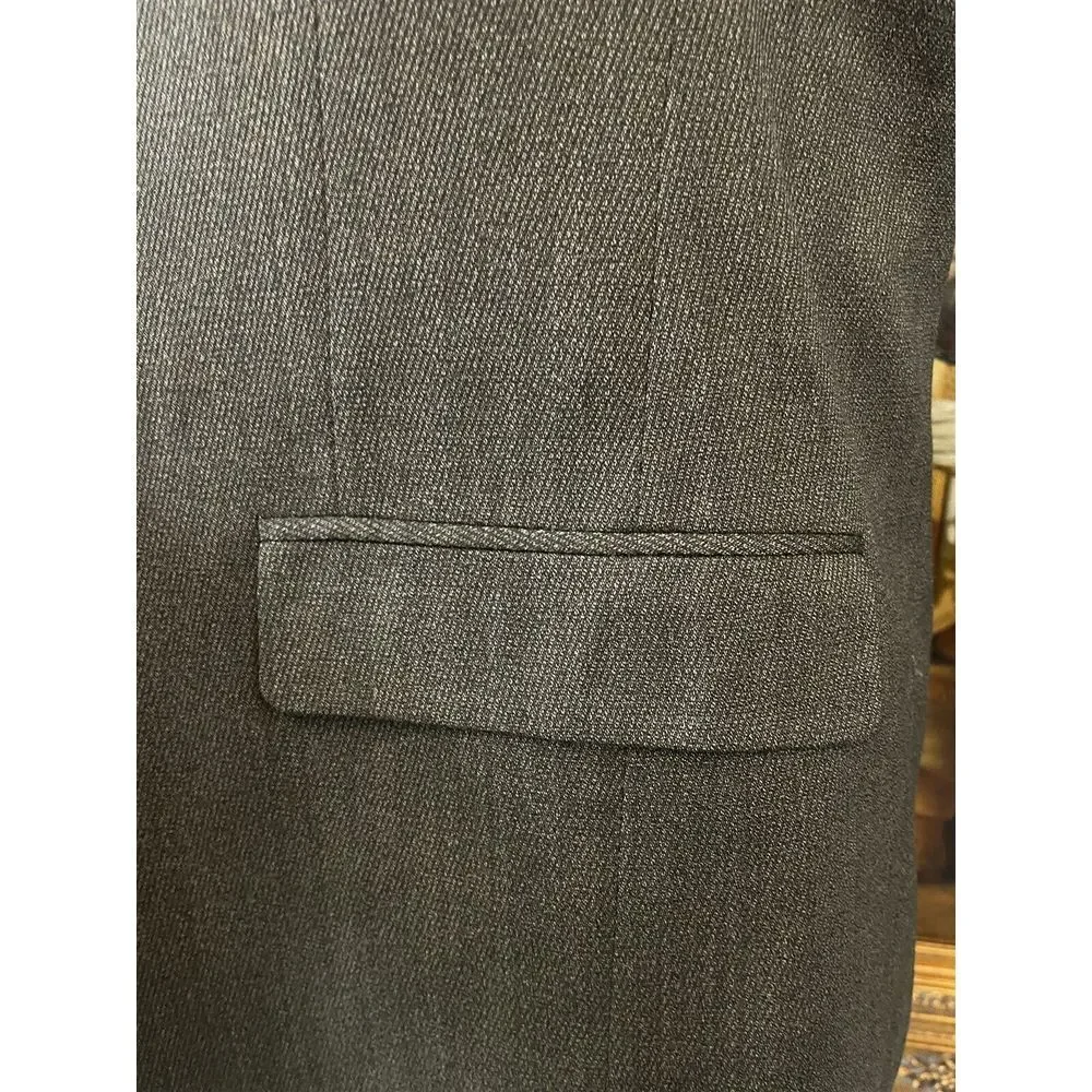 VTG‎ Hart Schaffner Marx Gold Trumpeter 42R Gray Wool Twill 2Btn Blazer Jacket